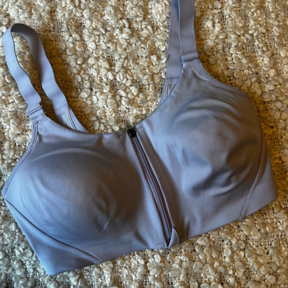 All in Motion Light Purple Zip-Front Sports Bra